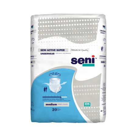 UNDERWEAR, INCONT ACTIVE SUPERMED 31"-43" (20/PK 4PK/CS)