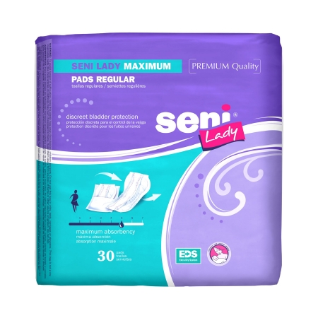 PAD, SENI LADY MAXIMUM REG LF 11" (30/PK 16PK/CS)