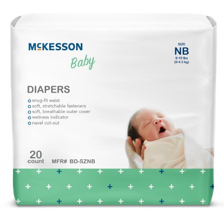 DIAPER, BABY NEWBORN 0-10 LBS (20/BG 6BG/CS)