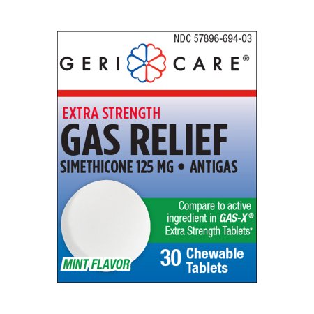 GAS RELIEF, TAB CHEW MINT (30/BT 12BT/CS)
