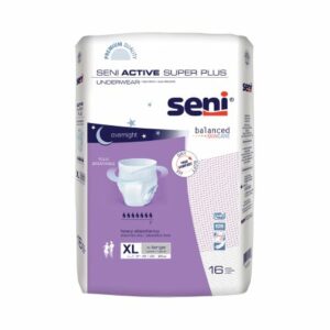 UNDERWEAR, SENI ACTIVE PLUS XLG (16/PK 4PK/CS)
