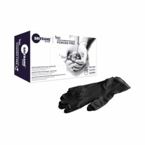 GLOVE, EXAM NTRL LG N/S BLK 5.0G (100/BX 10BX/CS)