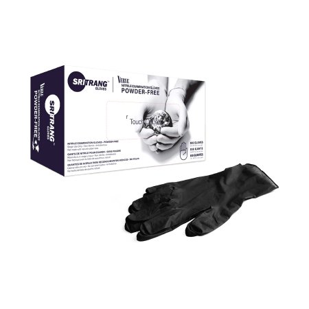 GLOVE, EXAM NTRL LG N/S BLK 5.0G (100/BX 10BX/CS)