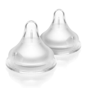 NIPPLE, WIDE NATURAL WAVE MED FLOW (2/PK 12PK/CS)