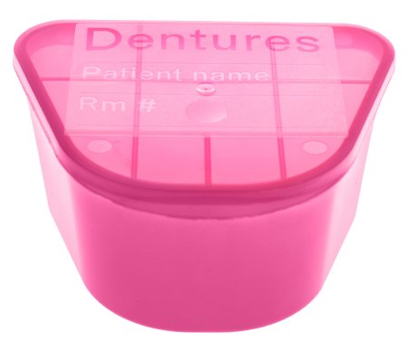 CUP, DENTURE HINGED LID PNK (200/CS)