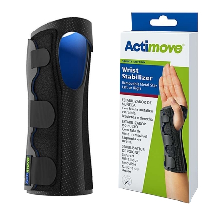 WRIST STABILIZER, REMOVABLE METAL STAY BLK RT/LT LG