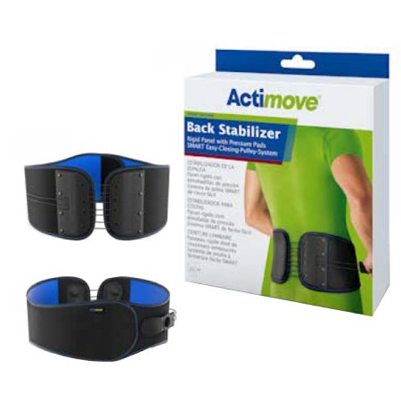 BACK SUPPORT, RIGID PANEL ACTIMOVE BLK LG/XLG