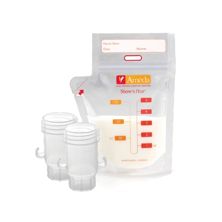 BAG, STORAGE BREAST MILK W/ADAPTER BULK (150/CS)