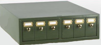 CABINET, STORAGE MICROSCOPE SLIDE GRN