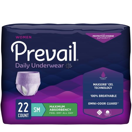 UNDERWEAR, WOMEN MAX ABSRB SM 20"-34" (22/BG 4BG/CS)