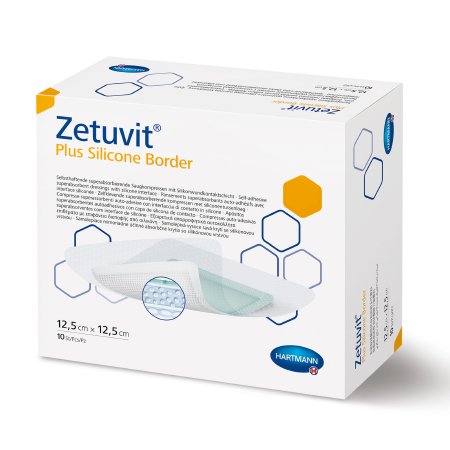 DRESSING, SUPER ABSRB SIL BRDR ZETUVIT PLUS 6"X10" (10/BX)