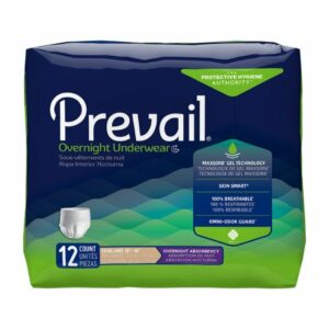 UNDERWEAR, OVERNIGHT PROT PREVAIL XLG 58-68" (12/PK 4PK/CS)