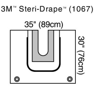 DRAPE, U W/POUCH (5/BX)