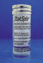 TUBE, CAPILLARY AMM HEP RED 9UL GLS STATSPIN (100/VL 10VL/CT