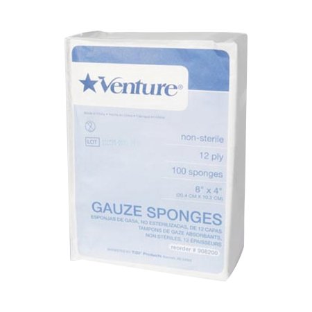 SPONGE, GAUZE 12PLY N/S 4X8 (100/BG 20BG/CS)