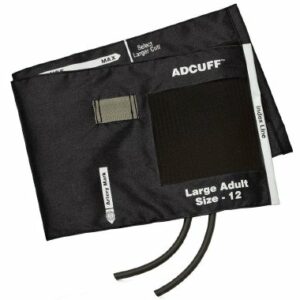 CUFF W/BLADDER, BP 2TU BLK ADLT LG