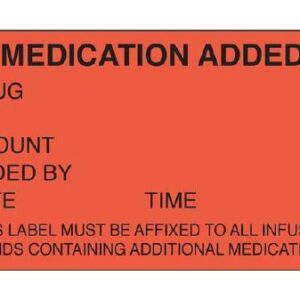 LABEL, MEDICATION ADDED FLUORSCENT RED (1000/RL)