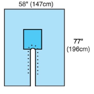 SHEET, SPLIT DRAPE 77"X120" (10/CS)