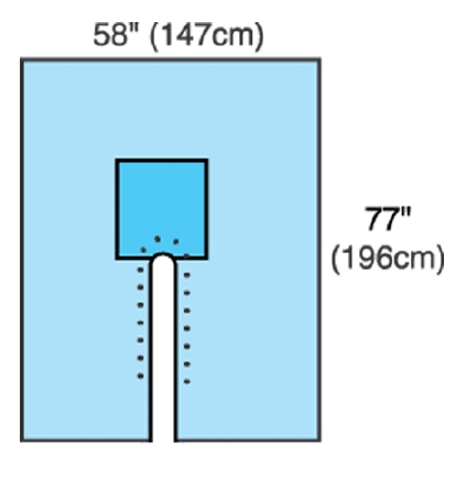 SHEET, SPLIT DRAPE 77"X120" (10/CS)