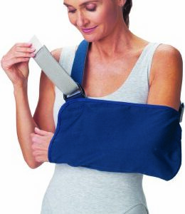 ARM SLING, VOGUE W/PADDED WIDESTRAP BLU LG