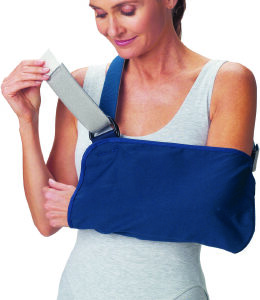 ARM SLING, VOGUE W/PADDED WIDESTRAP BLU MED