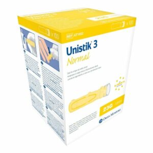 LANCET, UNISTIK III SNGL USE YLW 23GX1.8MM (100/BX