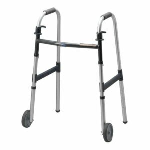 WALKER, DUAL RELEASE FOLDING W/WHEELS                 PRESTN
