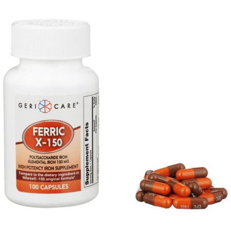 IRON FERRIC POLYSACCHARIDE, CAP 150MG (100/BT 12BT