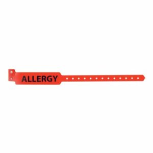 BAND, ALERT ADLT RED ALLERGY (500/BX)
