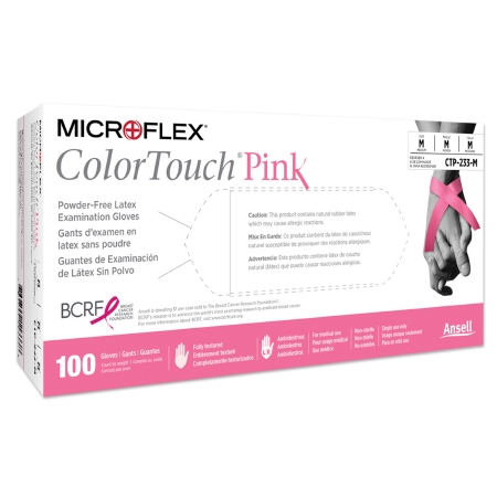 GLOVE, EXAM LTX MED N/S PNK (100/BX 10BX/CS)