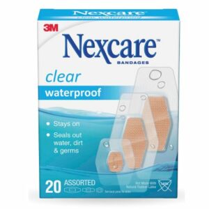 BANDAGE, NEXCARE WATERPROOF ASSORTED CLR (20/BX)