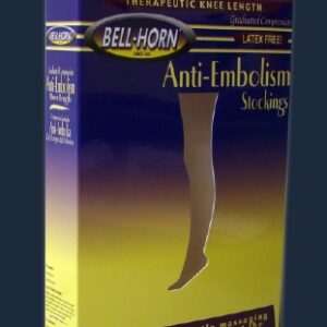STOCKING, ANTI-EMBOLISH CLSD TOE WHT MED
