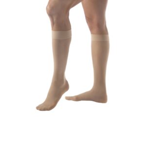 STOCKING, KNEE ULTRA SHEER CLSD TOE 30-40 BLK XLG