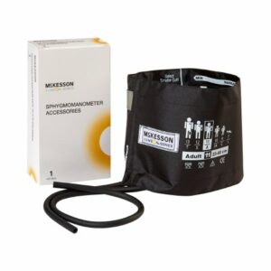 CUFF&BLADDER, BP 2TU LF BLK ADLT (1/BX 15BX/CS)