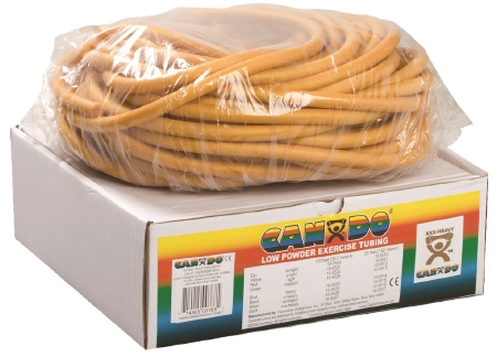 TUBE, EXERCISE CANDO 3XHVY WT GOLD DISP BOX 100' D/S