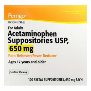 ACETAMINOPHEN SUP 650MG 100/BXBX)