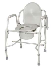 COMMODE, DROP ARM W/RMREST ADJLEG
