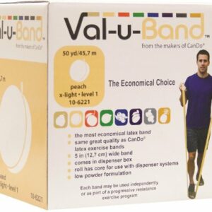 BAND, EXERCISER VAL-U LO PDR LVL1/7 PEACH 1"X50YD