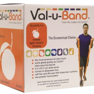 BAND, EXERCISER VAL-U LO PDR LVL2/7 ORG 1"X50YD