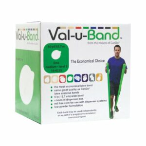 BAND, EXERCISER VAL-U LO PDR LVL3/7 LIME 1"X50YD