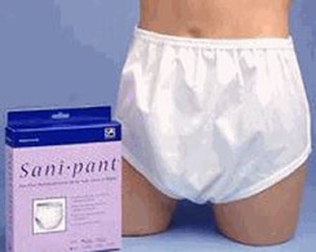 BRIEF, INCONT SANI PANT RUSBL PULL-ON MED 30-36"