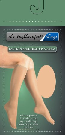 STOCKING, COMP KNEE HI ULTRASHEER 8-15MMHG BGE XLG (24/CS)