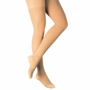 STOCKING, COMP THIGH HI CLSD TOE 20-30MMHG BGE LG SCOTSP