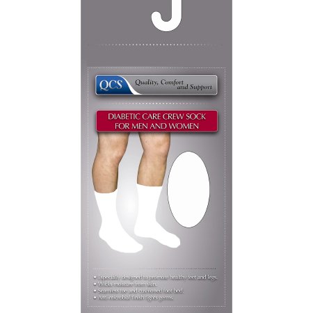 SOCK, DIABETIC CREW NON COMPRSWHT LG (24/CS)