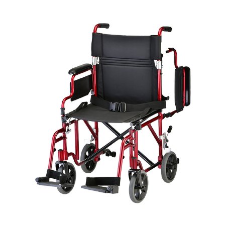 CHAIR, TRANS W/DTCHBL ARMS LT WT RED 19"