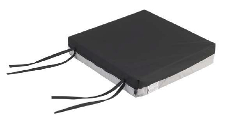 CUSHION, WHEELCHAIR FLUID RESIST BLK 20"X18"X3" (4/CS)