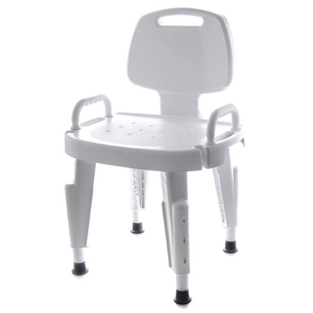 BENCH, BATH W/BCK & ARMS BRN