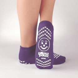 SOCK, SLIPPER PILLOWPAWS PURP ADLT 2XLG (48PR/CS)