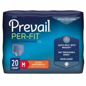UNDERWEAR, PREVAIL PER-FIT MEN34"-36" (20/BG 4BG/CS)