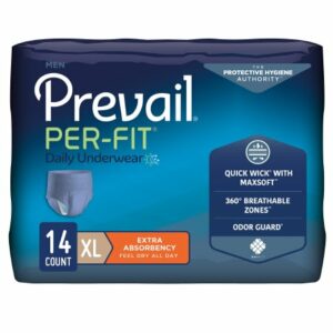 UNDERWEAR, PREVAIL PER-FIT MEN58"-68" (14/BG 4BG/CS)